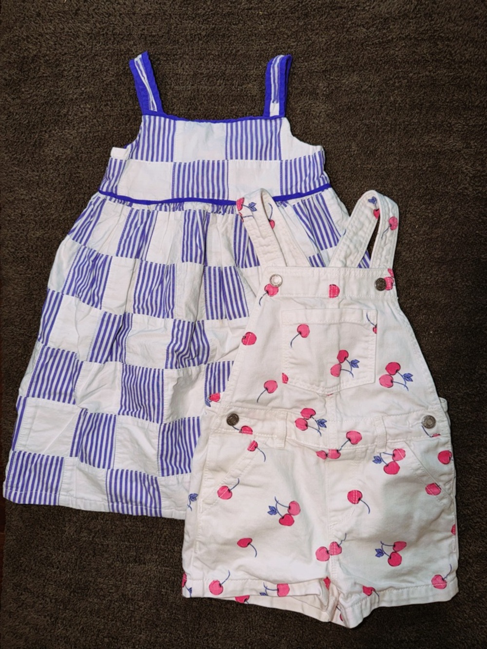 Baby GAP 4T Toddler Girl Dress & Overalls Bundle